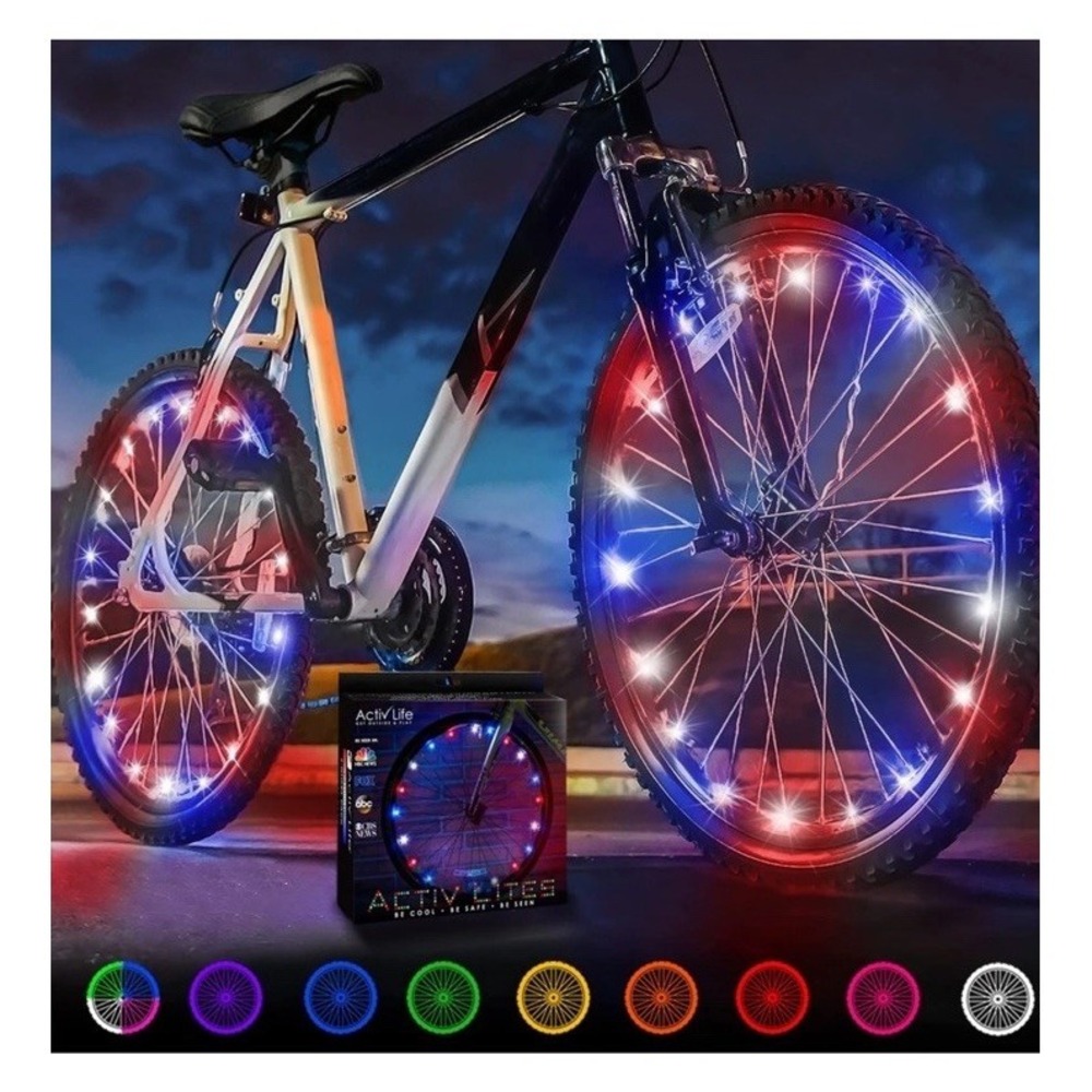 Bike Lights 2‎ Pack - Patriotic - Fitness Gifts